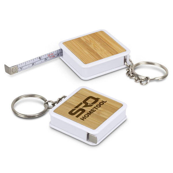 Bamboo Tape Measure Key Ring [3-124816]