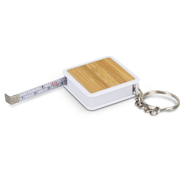 Bamboo Tape Measure Key Ring [3-124816]