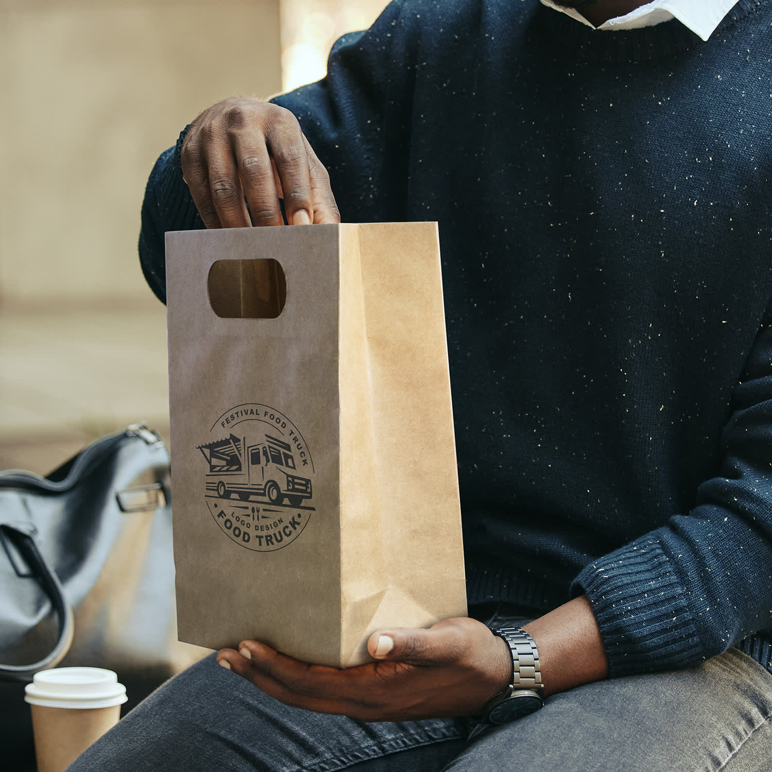 Medium Die Cut Paper Bag Portrait [3-125052]