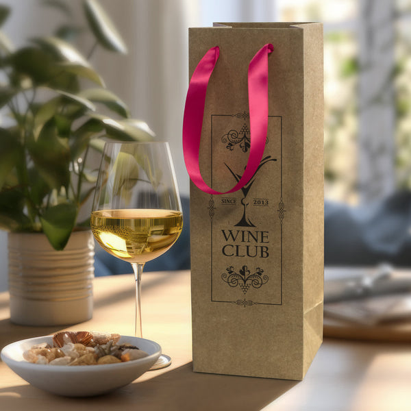 Champagne Ribbon Handle Paper Bag [3-125055]