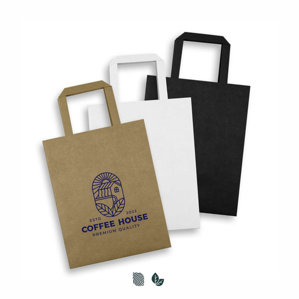 Medium Flat Handle Paper Bag Portrait [3-125060]
