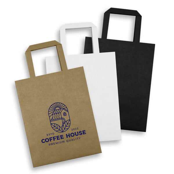 Medium Flat Handle Paper Bag Portrait [3-125060]