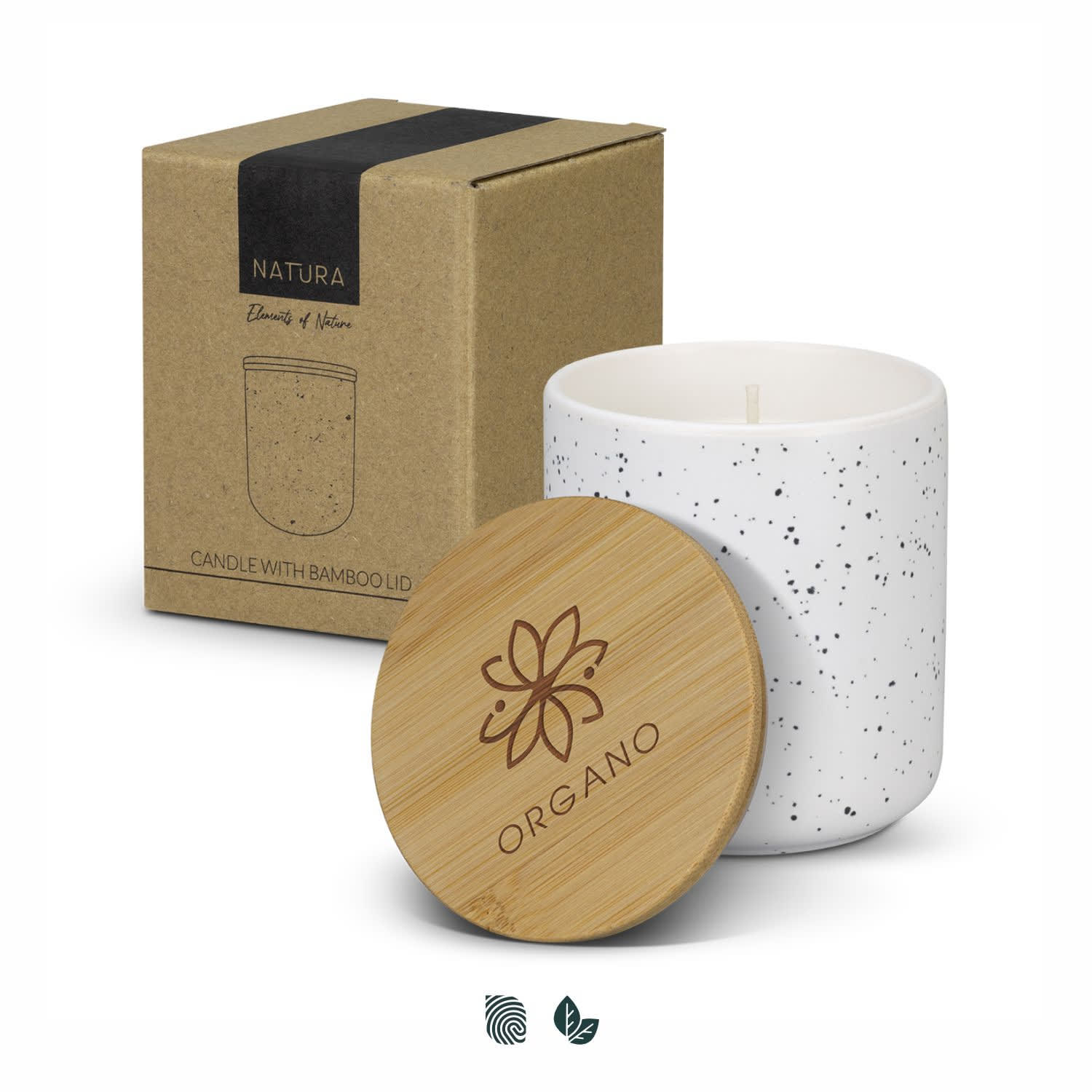 NATURA Candle with Bamboo Lid [3-125317]