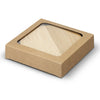 Bamboo Bottle Opener Coaster  Set of 2  Round [3-125550]