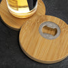 Bamboo Bottle Opener Coaster  Set of 2  Round [3-125550]