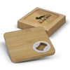 Bamboo Bottle Opener Coaster  Set of 2  Square [3-125551]