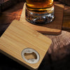 Bamboo Bottle Opener Coaster  Set of 2  Square [3-125551]