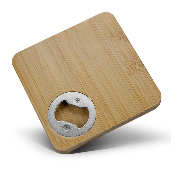 Bamboo Bottle Opener Coaster  Square [3-125939]