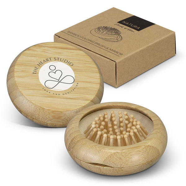 NATURA Bamboo Brush and Mirror [3-125992]