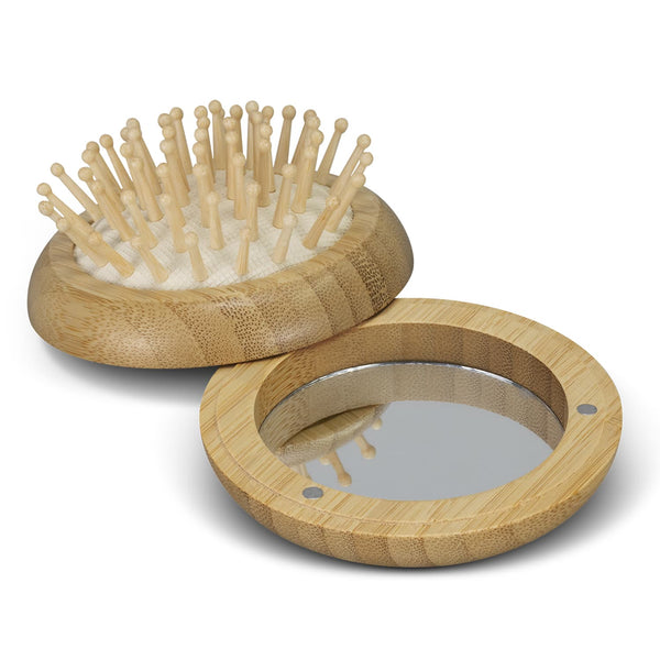 NATURA Bamboo Brush and Mirror [3-125992]