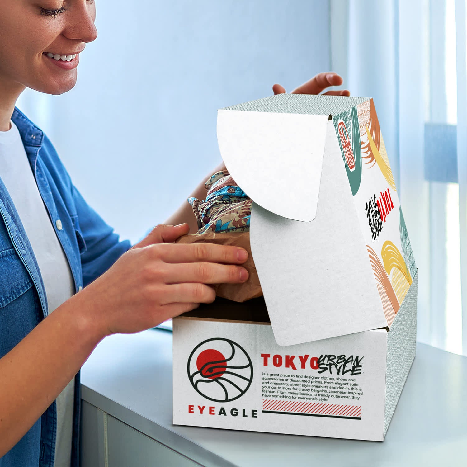 Die Cut Box with Locking Lid  360x260x134mm [3-126238]