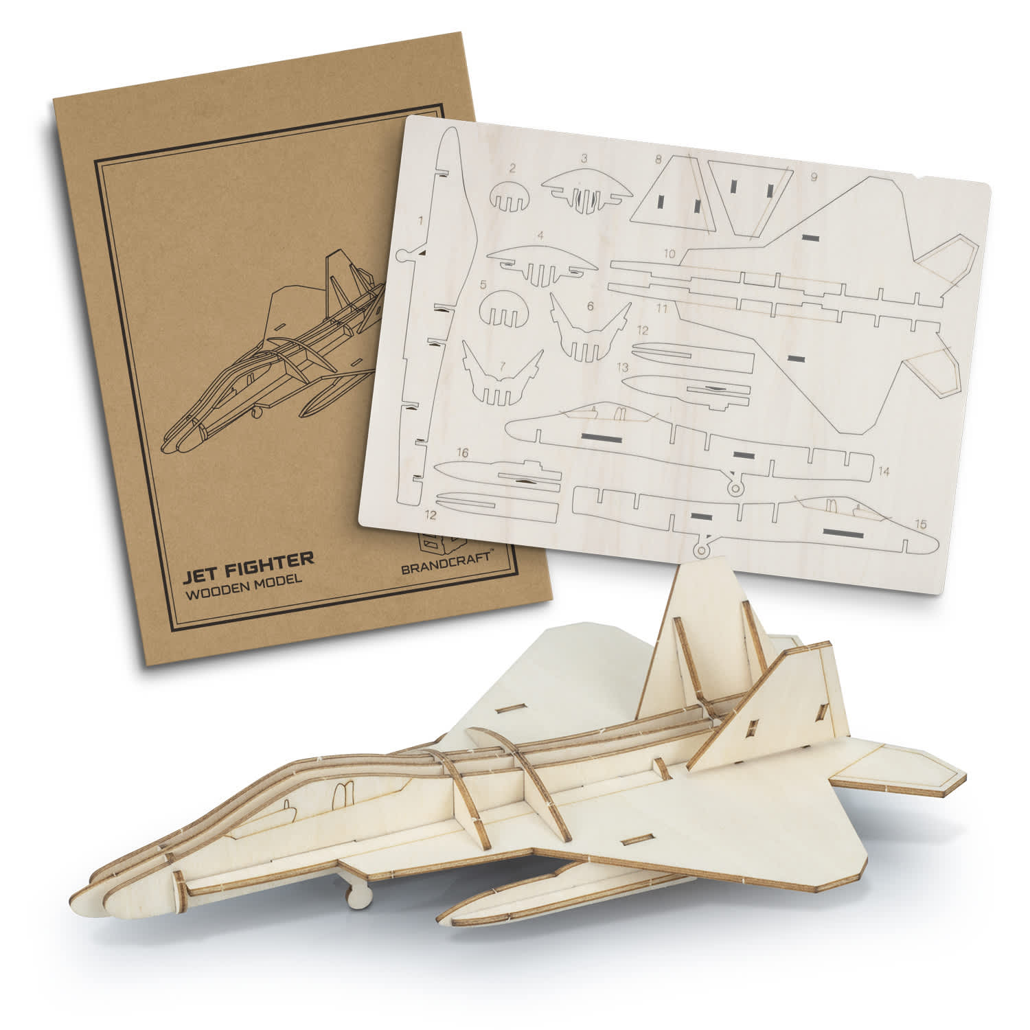 BRANDCRAFT Jet Fighter Wooden Model [3-126729]