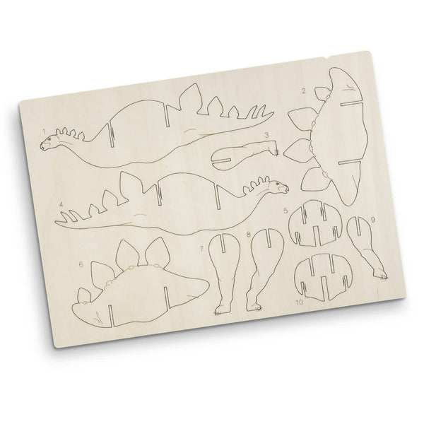 BRANDCRAFT Stegosaurus Wooden Model [3-126732]