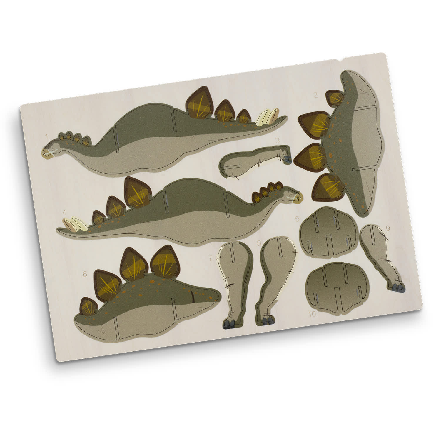 BRANDCRAFT Stegosaurus Wooden Model [3-126732]