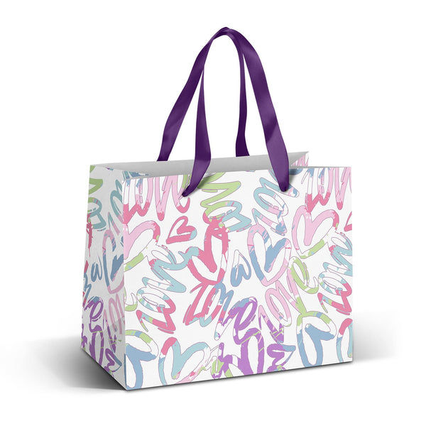 Medium Ribbon Handle Paper Bag  Full Colour [3-127178]
