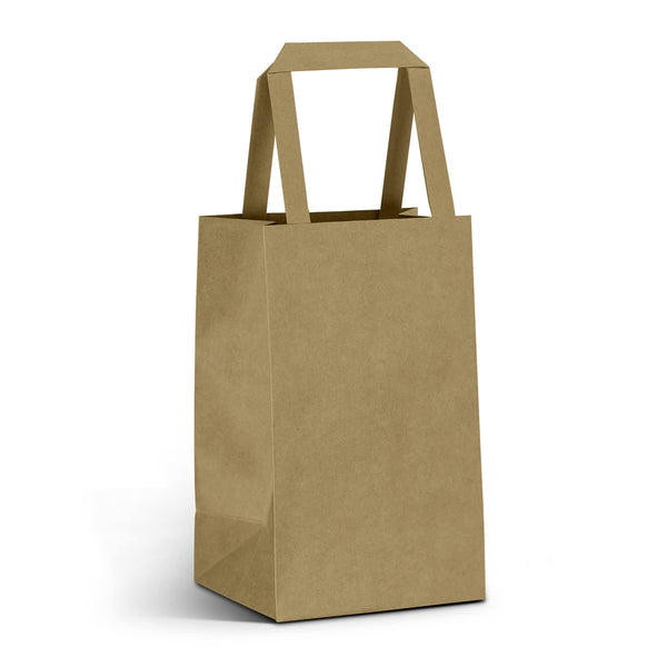 Small Flat Handle Paper Bag Portrait [3-127366]