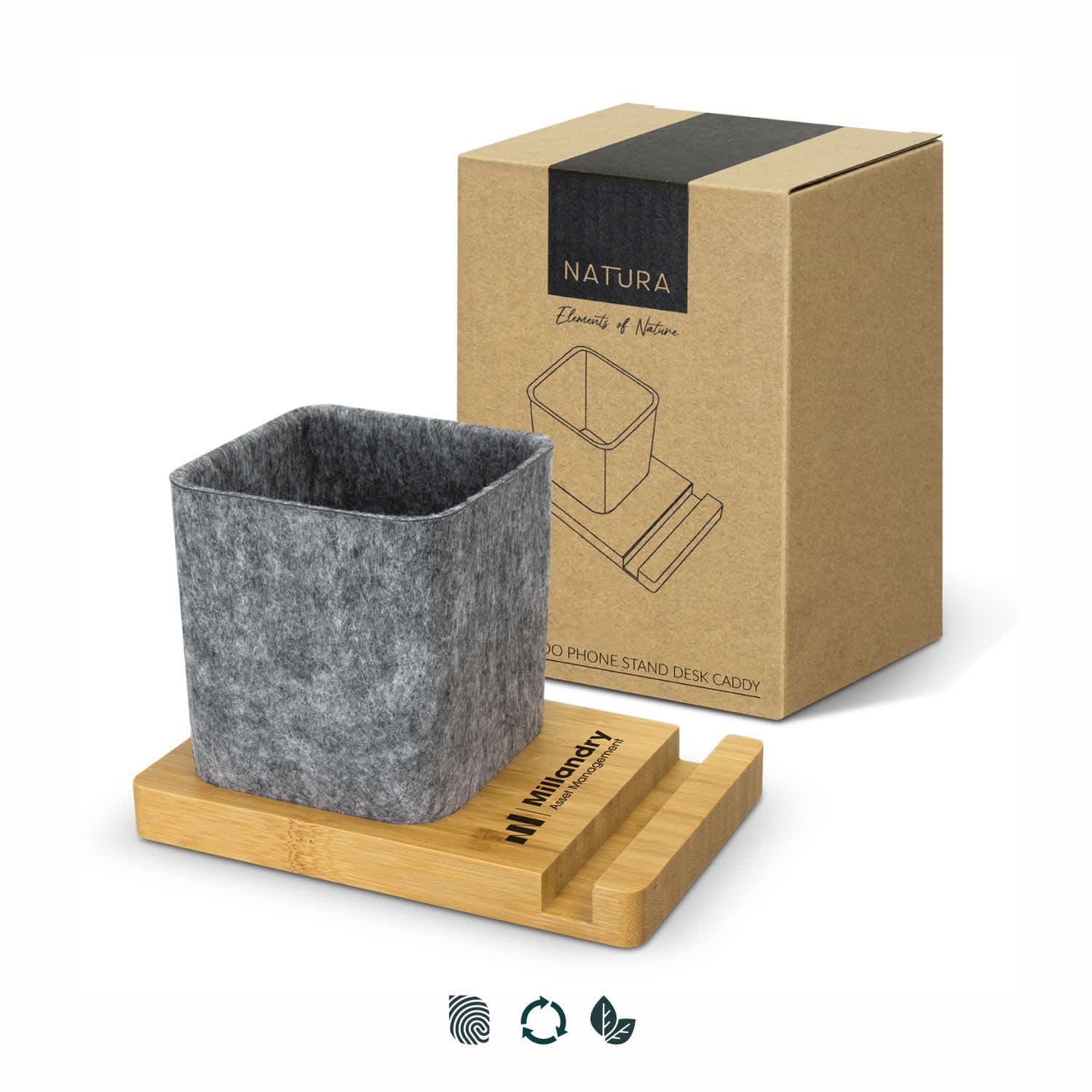 NATURA Bamboo Phone Stand Desk Caddy [3-127793]