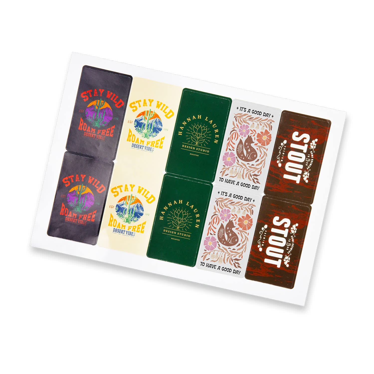 Sticker Sheet 88 x 50mm Rectangle  Gloss [3-127922]