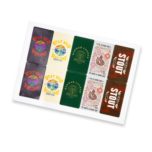 Sticker Sheet 88 x 50mm Rectangle  Gloss [3-127922]