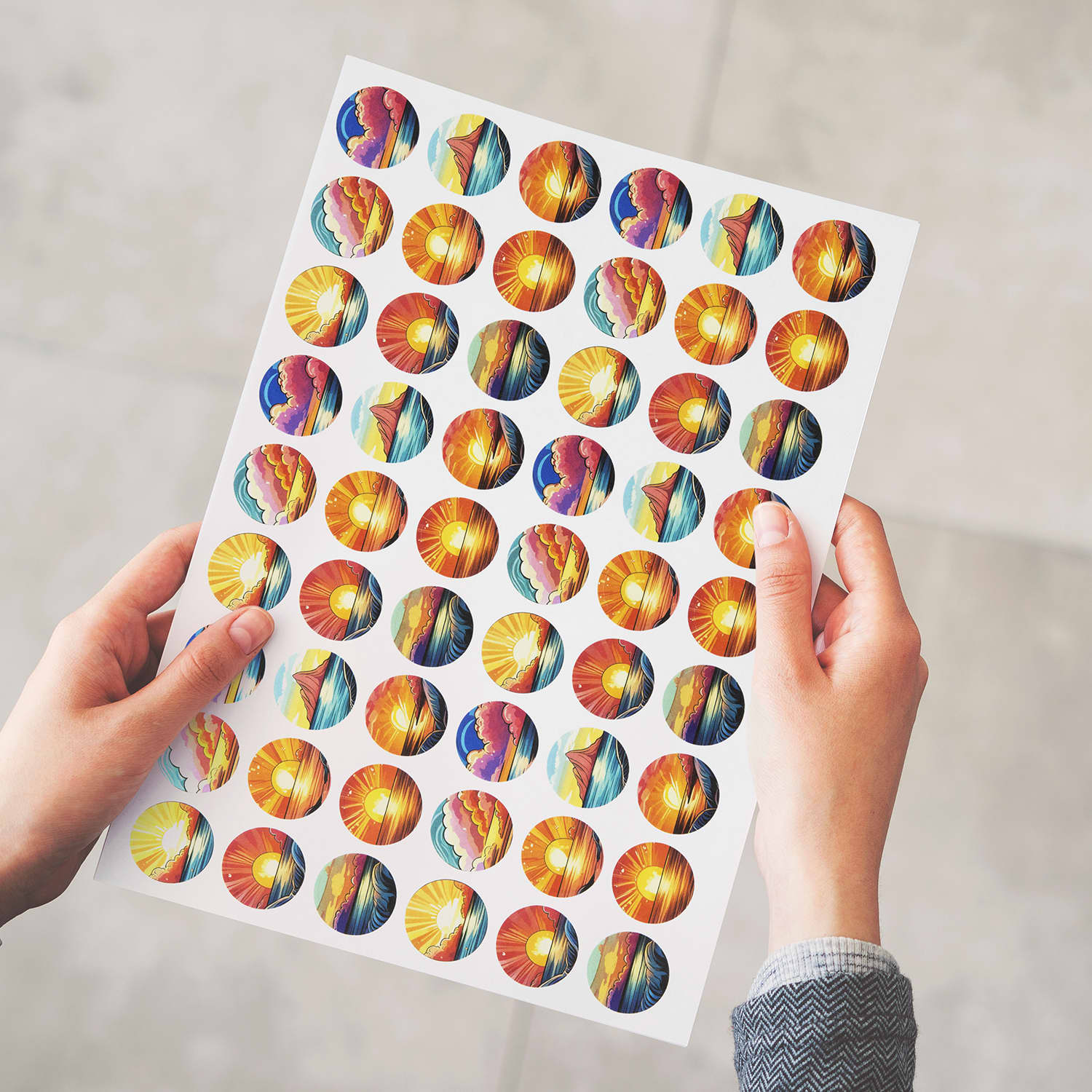 Sticker Sheet 26mm Circle  Matte [3-127923]