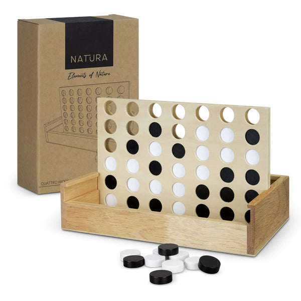 NATURA Quattro Wooden FourinaRow Game [3-128885]