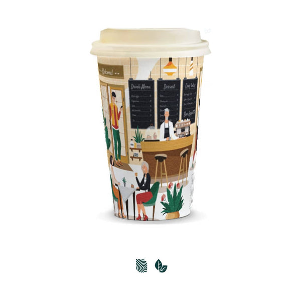Compostable Paper Coffee Cup  350ml [3-129538]