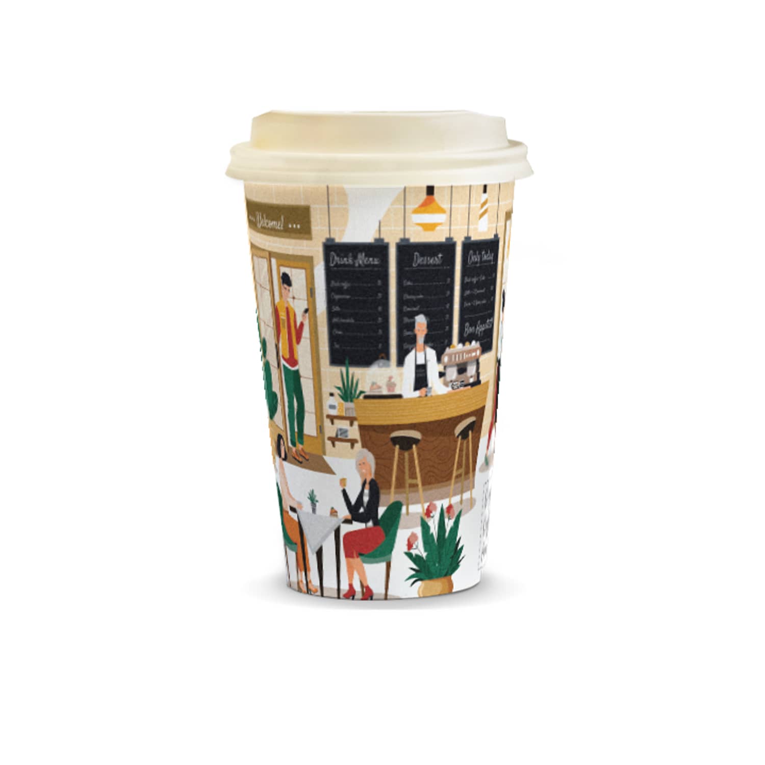 Compostable Paper Coffee Cup  350ml [3-129538]