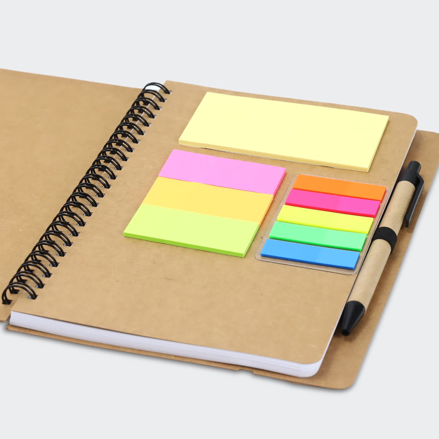 Kraft Notebook with Notes and Flags [3-129579]