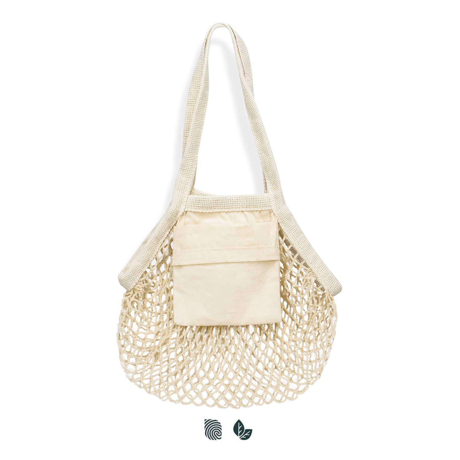 Cotton Mesh Foldaway Tote Bag  Small [3-133645]