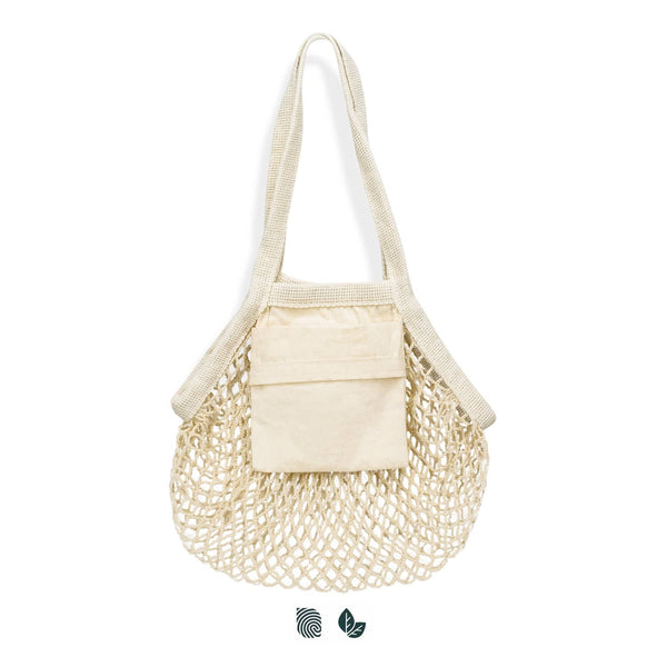 Cotton Mesh Foldaway Tote Bag  Small [3-133645]
