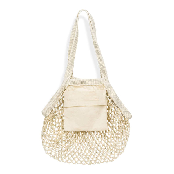 Cotton Mesh Foldaway Tote Bag  Small [3-133645]