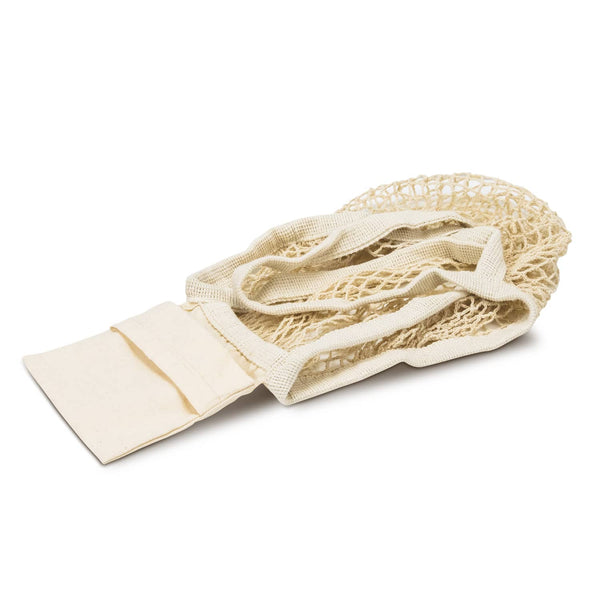Cotton Mesh Foldaway Tote Bag  Small [3-133645]