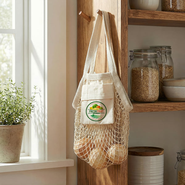 Cotton Mesh Foldaway Tote Bag  Small [3-133645]