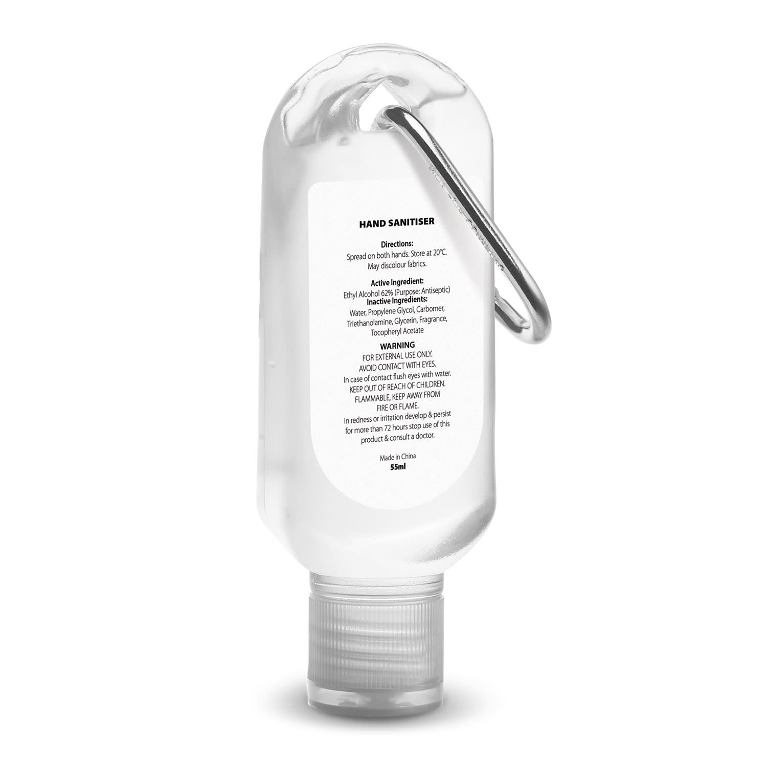 Carabiner Hand Sanitiser 55ml [3-127214]