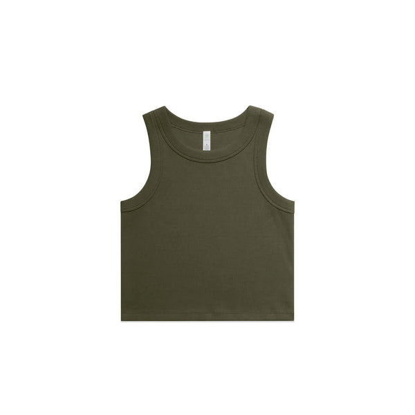 AS Colour Womens Organic Rib Crop Tank [88-4064G]
