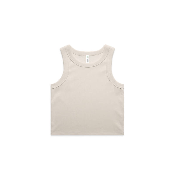 AS Colour Womens Organic Rib Crop Tank [88-4064G]