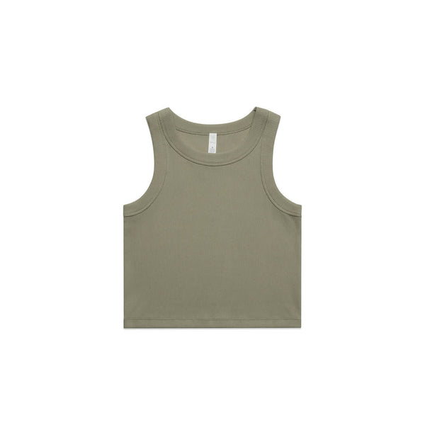AS Colour Womens Organic Rib Crop Tank [88-4064G]