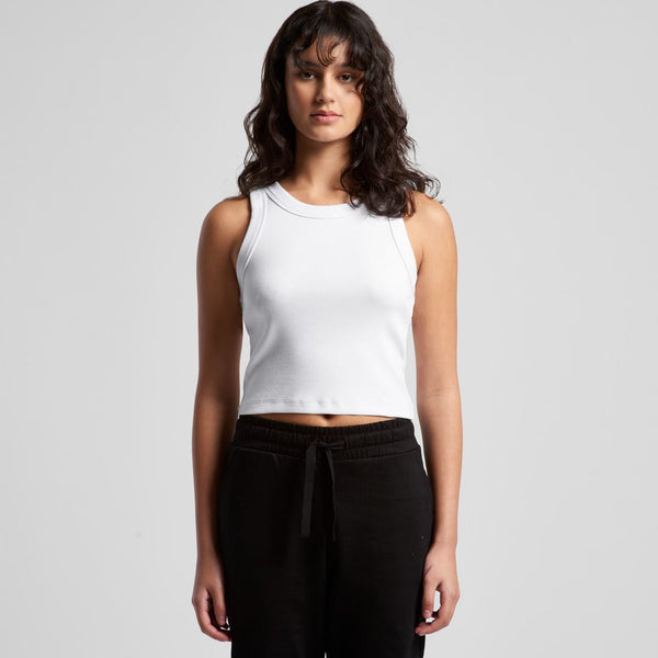 AS Colour Womens Organic Rib Crop Tank [88-4064G]