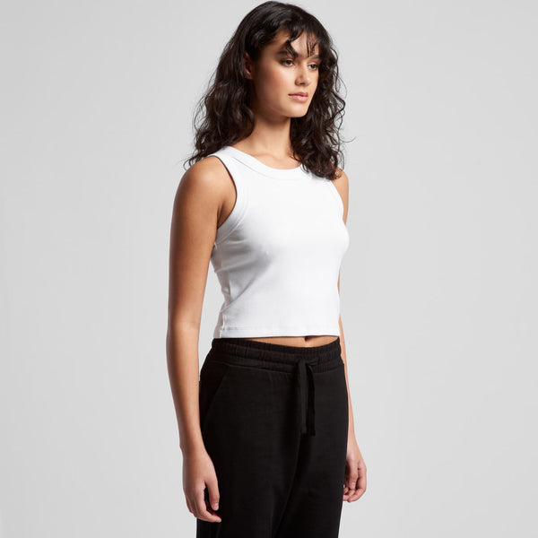 AS Colour Womens Organic Rib Crop Tank [88-4064G]