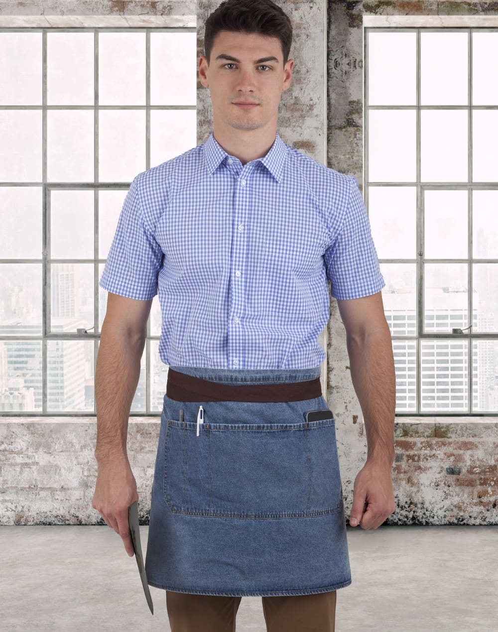 Denim Half Apron [53-AP10]