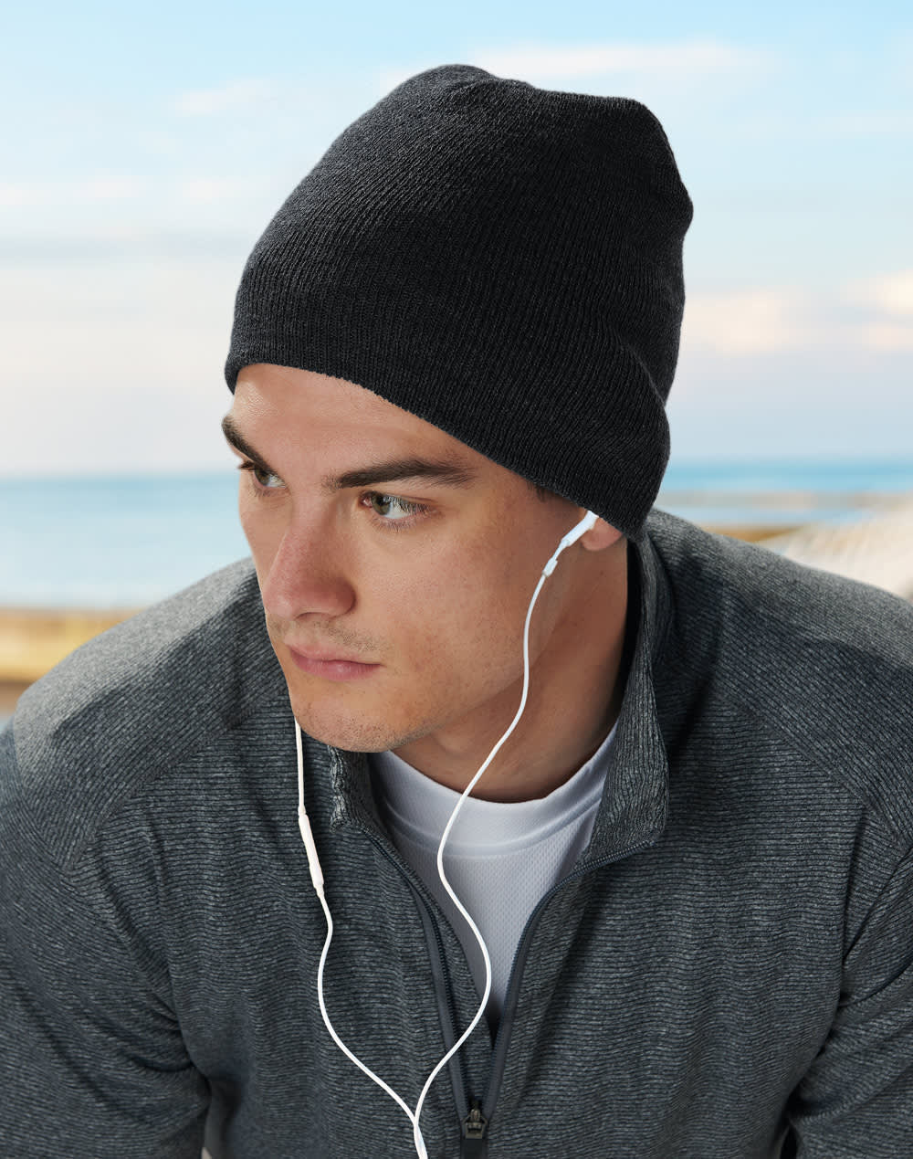 Acrylic Knitted Marl Beanie [53-CH22]