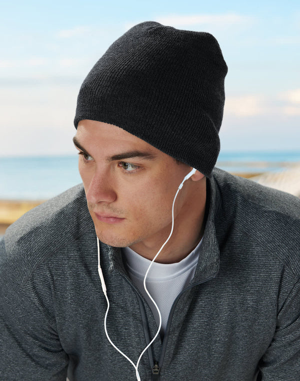 Acrylic Knitted Marl Beanie [53-CH22]