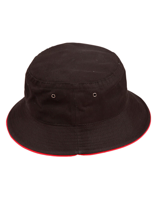 soft washed sandwich bucket hat [53-CH31]