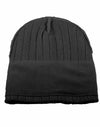 Cable Knit Beanie with Fleece Head Band [53-CH64]