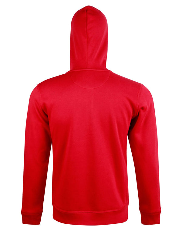 Mens Full Zip Contrast Fleece Hoodie [53-FL17]
