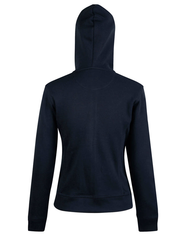 Ladies Full Zip Contrast Fleece Hoodie [53-FL18]
