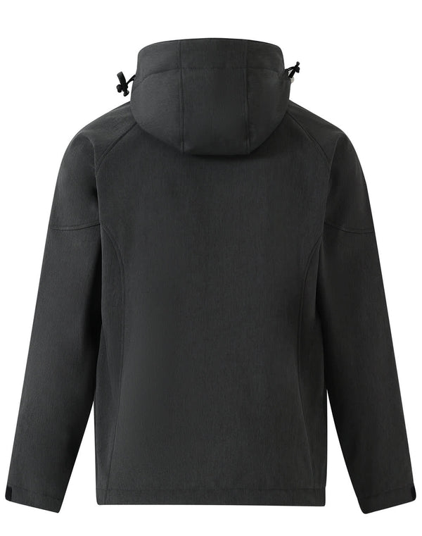 Mens Softshell Full Zip Hoodie [53-JK33]
