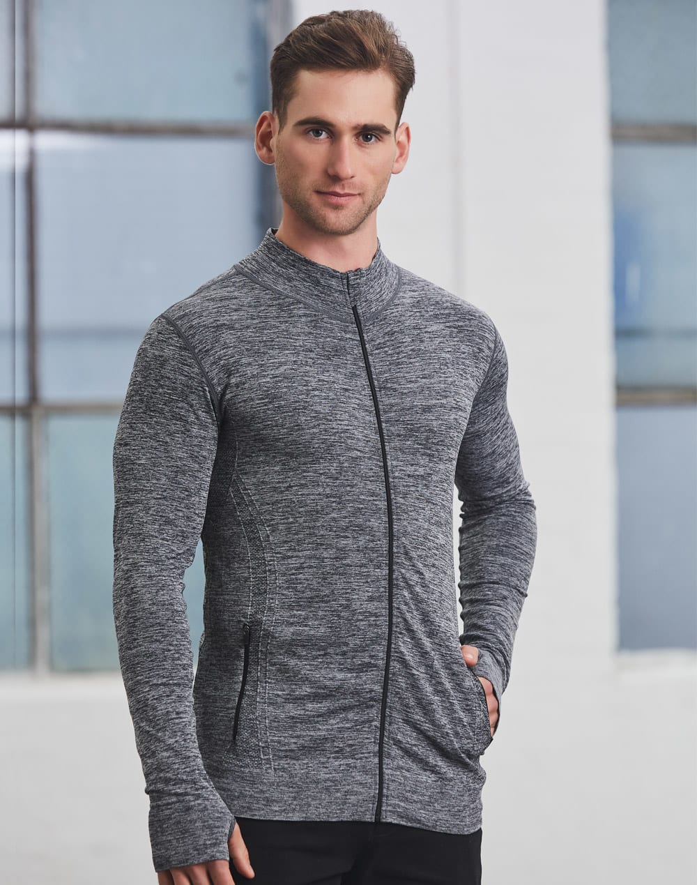 Unisex Seamless Heather Jacket [53-JK39]