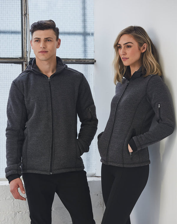 Ladies Heather Bonded Fleece Jacket [53-JK42]