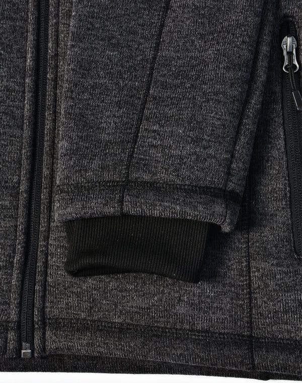 Mens Heather Bonded Fleece Jacket [53-JK41]